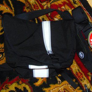 Crumpler Super Snipe Shoulder Messenger Bag Crossbody Black/White RARE